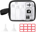 Diboniur Neceser De Viaje Con 6 Botellas De Viaje Vacía De 100 Ml, 1 Bolsa De Vuelo Y 2 Embudos Pequeños, Kit De Viaje Para Champú, Crema, Loción, Aprobado Por La TSA